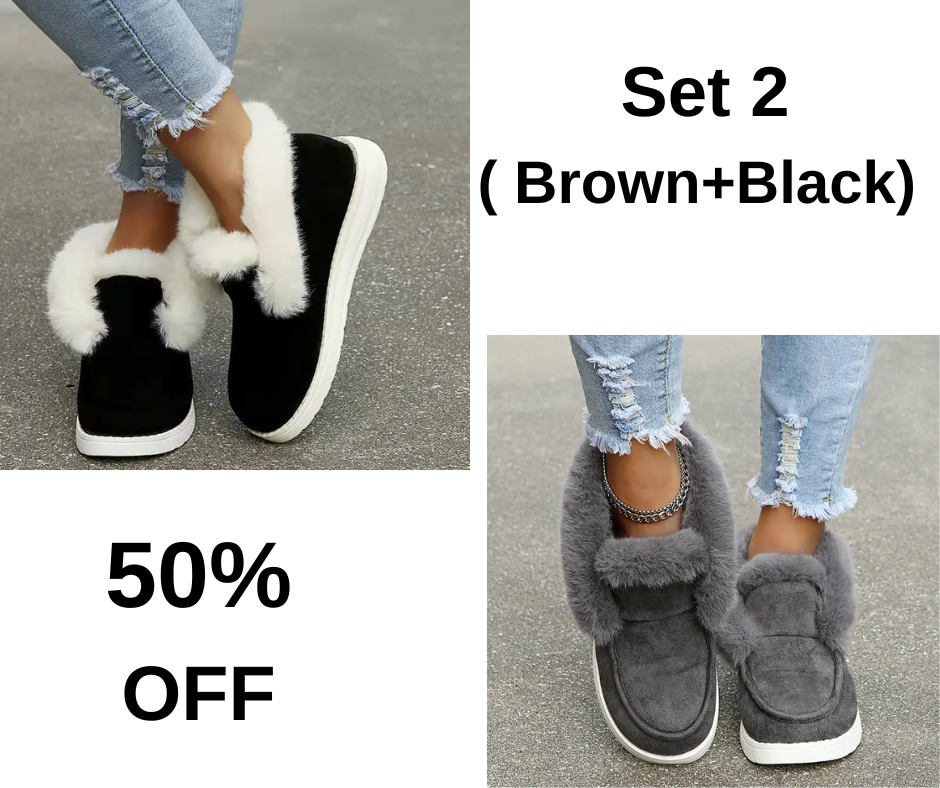 🔥Last Day 60% OFF🔥 Shoes Keep Warm This Winter: Women's Faux Fur Lined Boots