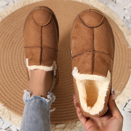 🔥Last Day 50% OFF -Fur Lined Thermal Soft Thick Sole Snow Shoes-Buy 2 Free Shipping