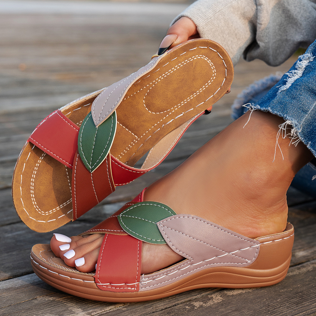 CMF Women Sandals Arch Support Comfortable Lightweight Soft-cushioned Sole Slip-on Retro Summer