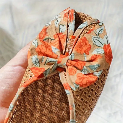 Women's Summer Woven Straw Slide Sandals – Breathable & Lightweight