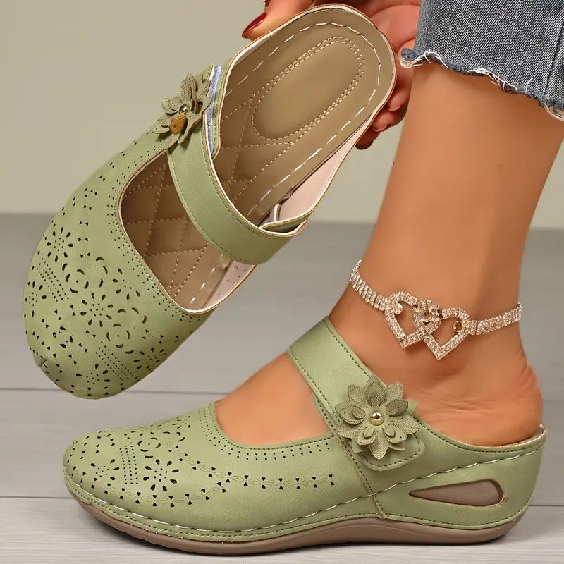 Women’s Comfort Cutout Sandals – Breathable Slip-On Summer Shoes