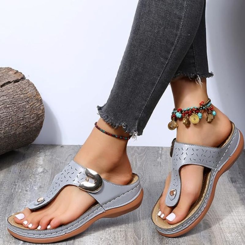 CMF Women Orthopedic Sandal Thick And Spongy Platform Light Vintage Summer Flip-flop