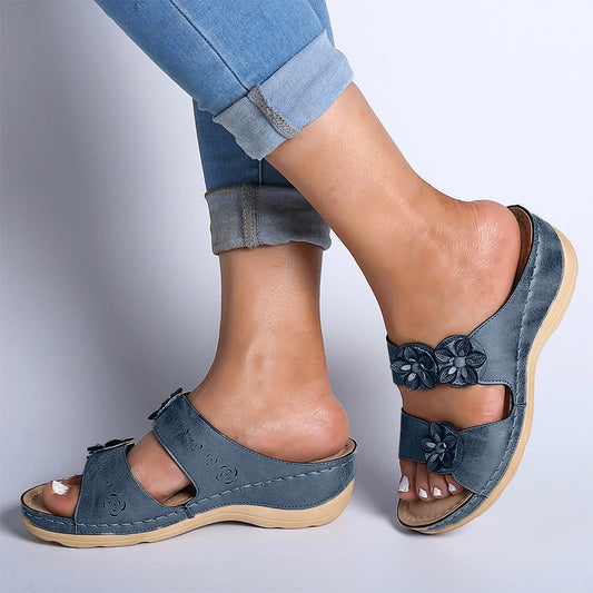CMF Orthopedic Women Sandals Anti-Slip Summer Flower Comfy Arch Summer