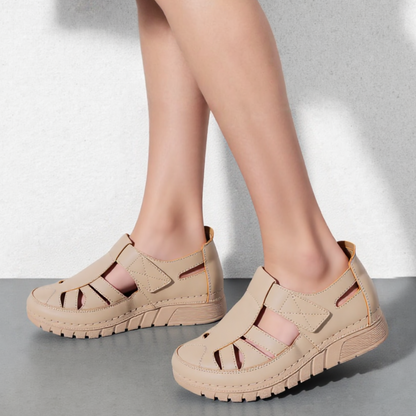 CMF Women Orthopedic Sandals Breathable Arch-support Cut-out Wedge Heels Casual Walk