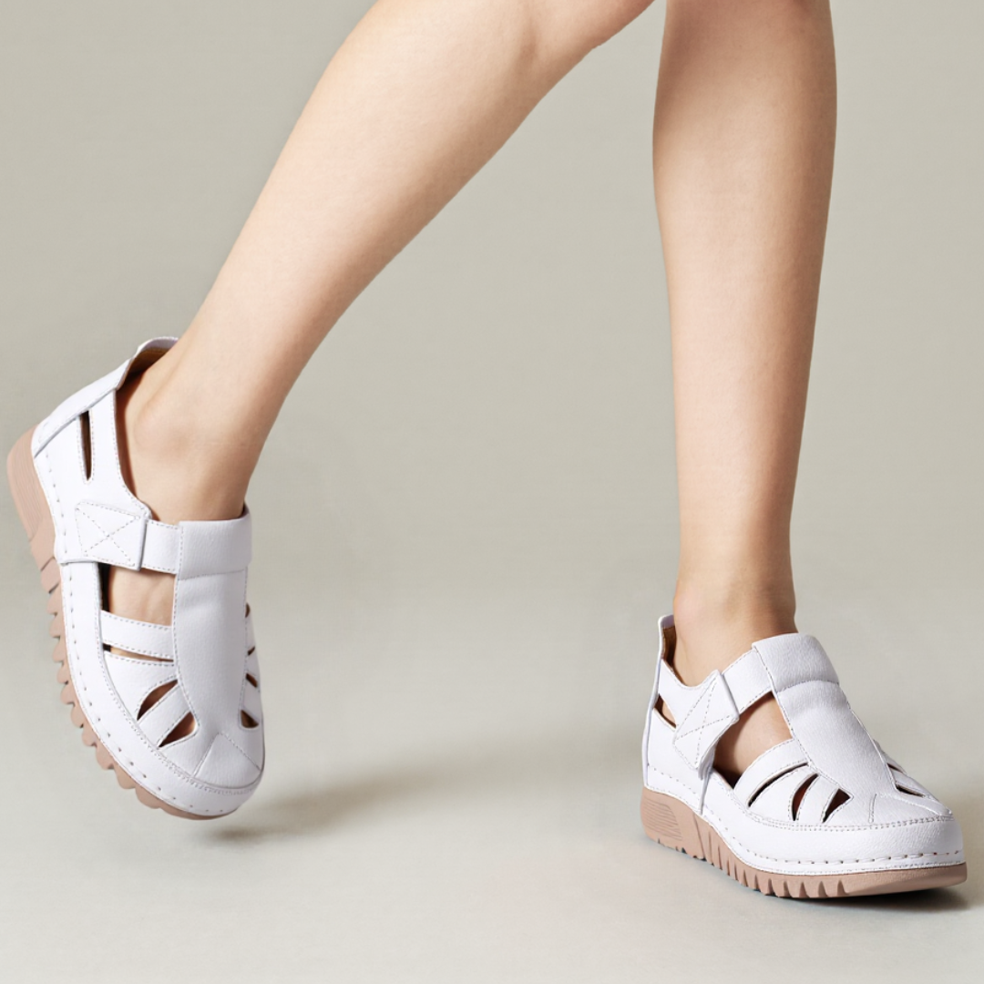 CMF Women Orthopedic Sandals Breathable Arch-support Cut-out Wedge Heels Casual Walk