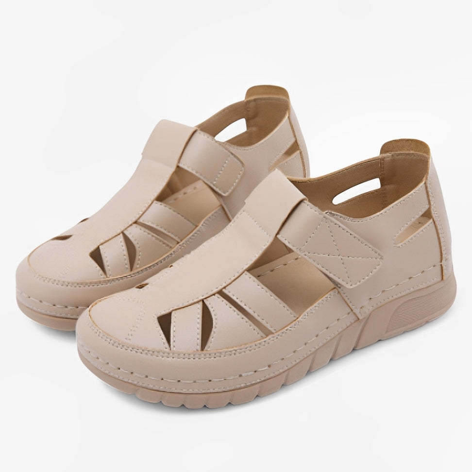 CMF Women Orthopedic Sandals Breathable Arch-support Cut-out Wedge Heels Casual Walk
