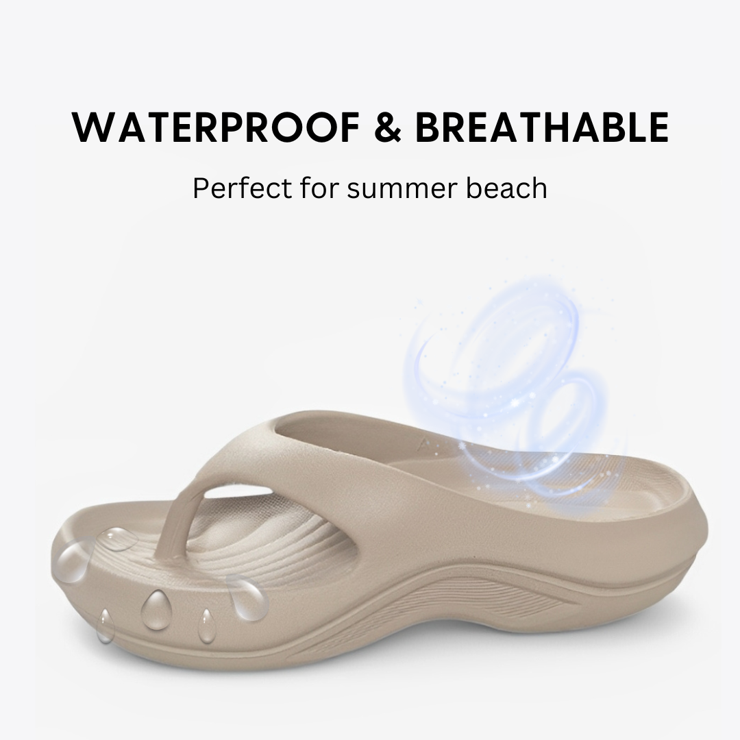 CMF Women Orthopedic Sandals Waterproof Arch-support Soft Airy Flip-flop Casual Summer