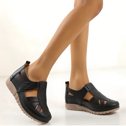 CMF Women Orthopedic Sandals Breathable Arch-support Cut-out Wedge Heels Casual Walk