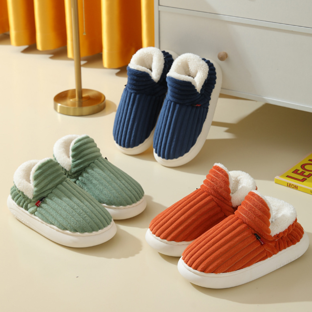 CMF Women Winter Slippers Extra Warm Comfortable Anti-skid Fuzzy Indoor Cotton Ankle