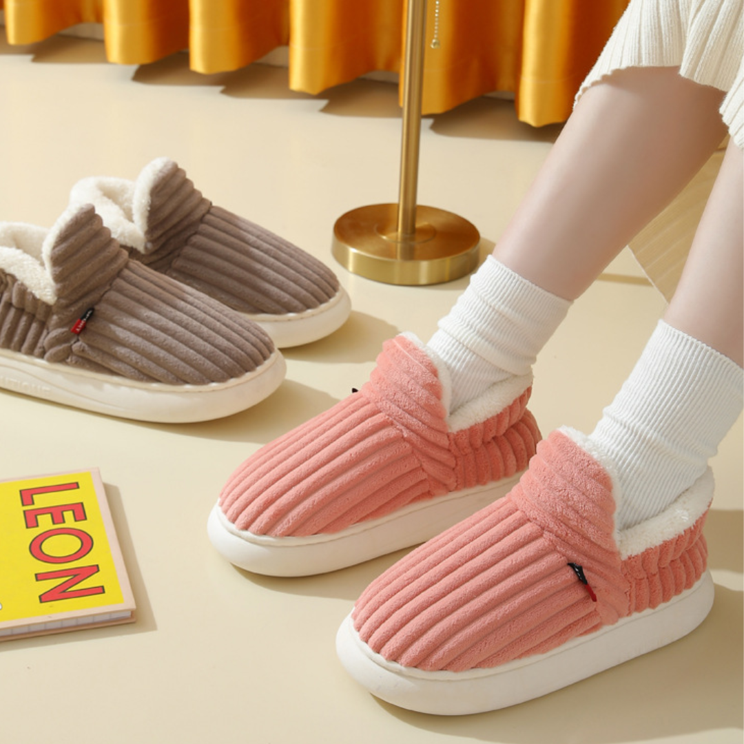 CMF Women Winter Slippers Extra Warm Comfortable Anti-skid Fuzzy Indoor Cotton Ankle