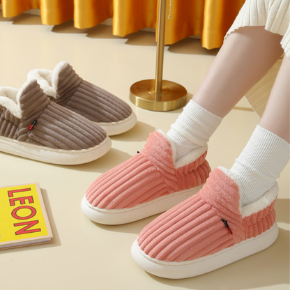 CMF Women Winter Slippers Extra Warm Comfortable Anti-skid Fuzzy Indoor Cotton Ankle