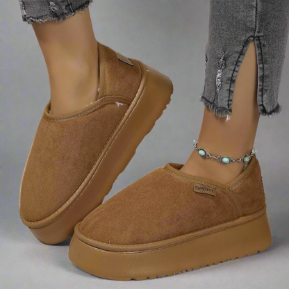 CMF Women Indoor Slippers Super Warm Comfortable Plush Anti-slip Suede Outdoor Winter Boots