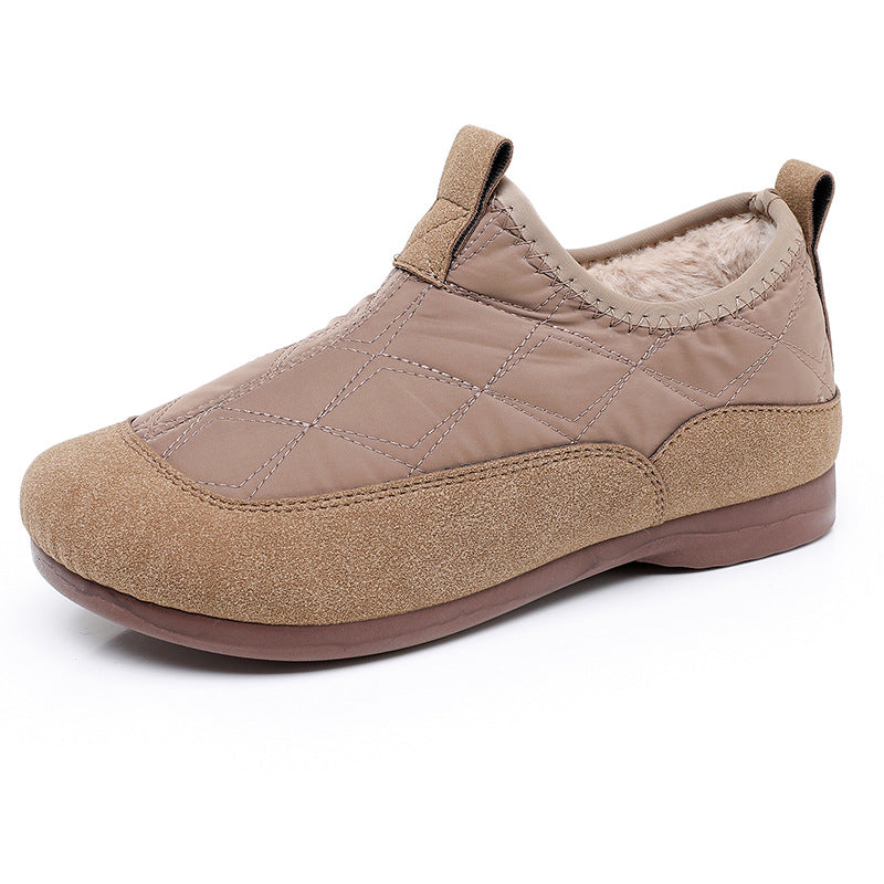 Women’s Winter Slip-On Warm Shoes – Soft Sole, Plush Lined, Comfortable Casual Cotton Shoes for Cold Weather