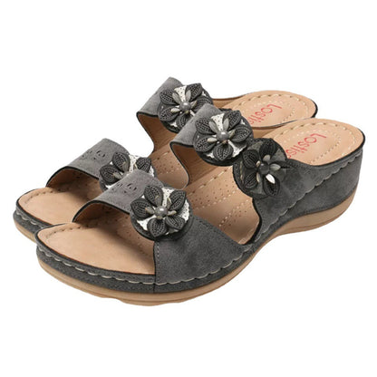 CMF Orthopedic Women Sandals Anti-Slip Summer Flower Comfy Arch Summer