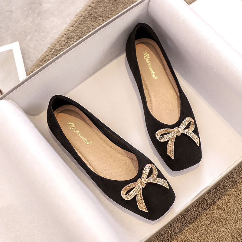 Rhinestone Bow Elegant Shoes