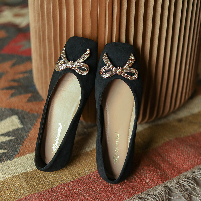 Rhinestone Bow Elegant Shoes