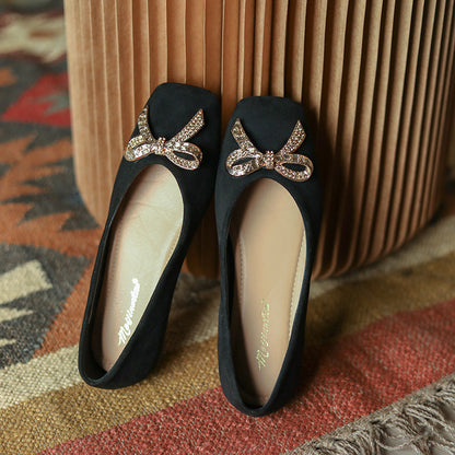 Rhinestone Bow Elegant Shoes