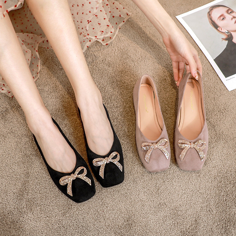 Rhinestone Bow Elegant Shoes