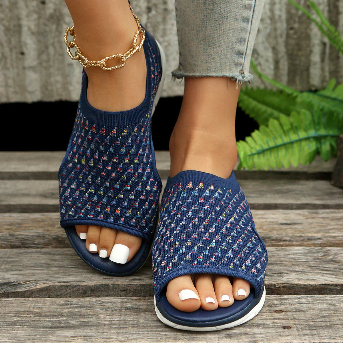 2023 Premium Elastic Mesh Knitted Orthotic Sandals [Limited time offer: Buy 2 Save More 15%]