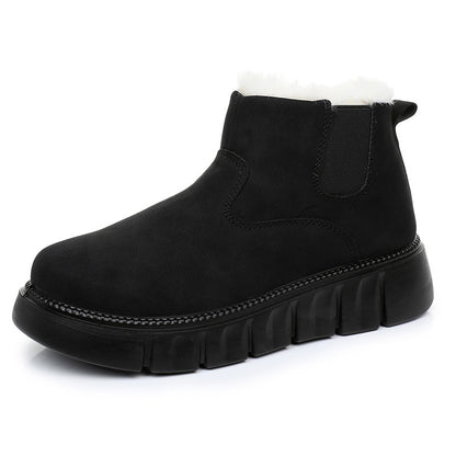 2026 Women’s Slip-On Winter Snow Boots – Warm Fur Lining, Non-Slip Sole & Platform Comfort