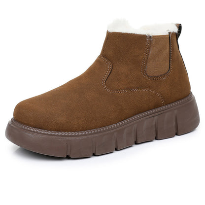 2026 Women’s Slip-On Winter Snow Boots – Warm Fur Lining, Non-Slip Sole & Platform Comfort