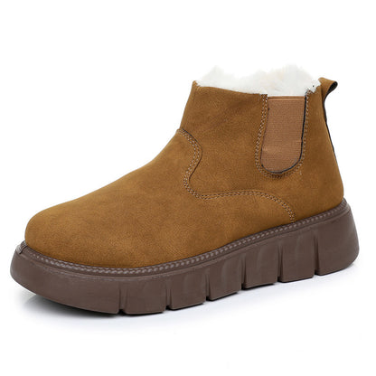2026 Women’s Slip-On Winter Snow Boots – Warm Fur Lining, Non-Slip Sole & Platform Comfort