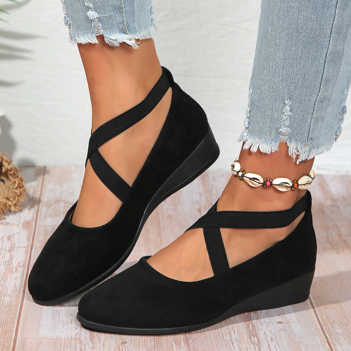 Women’s Platform Wedge Walking Shoes – Easy Fit for Travel & Daily Wear