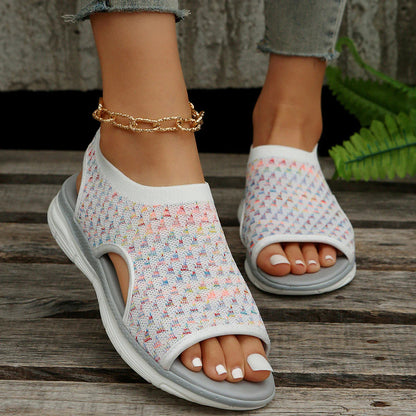2023 Premium Elastic Mesh Knitted Orthotic Sandals [Limited time offer: Buy 2 Save More 15%]