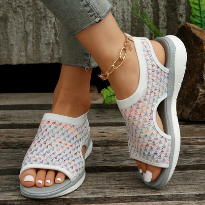 2023 Premium Elastic Mesh Knitted Orthotic Sandals [Limited time offer: Buy 2 Save More 15%]