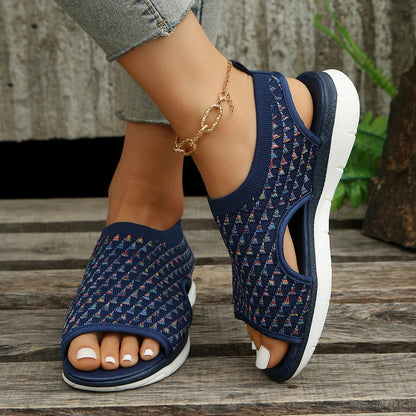 2023 Premium Elastic Mesh Knitted Orthotic Sandals [Limited time offer: Buy 2 Save More 15%]