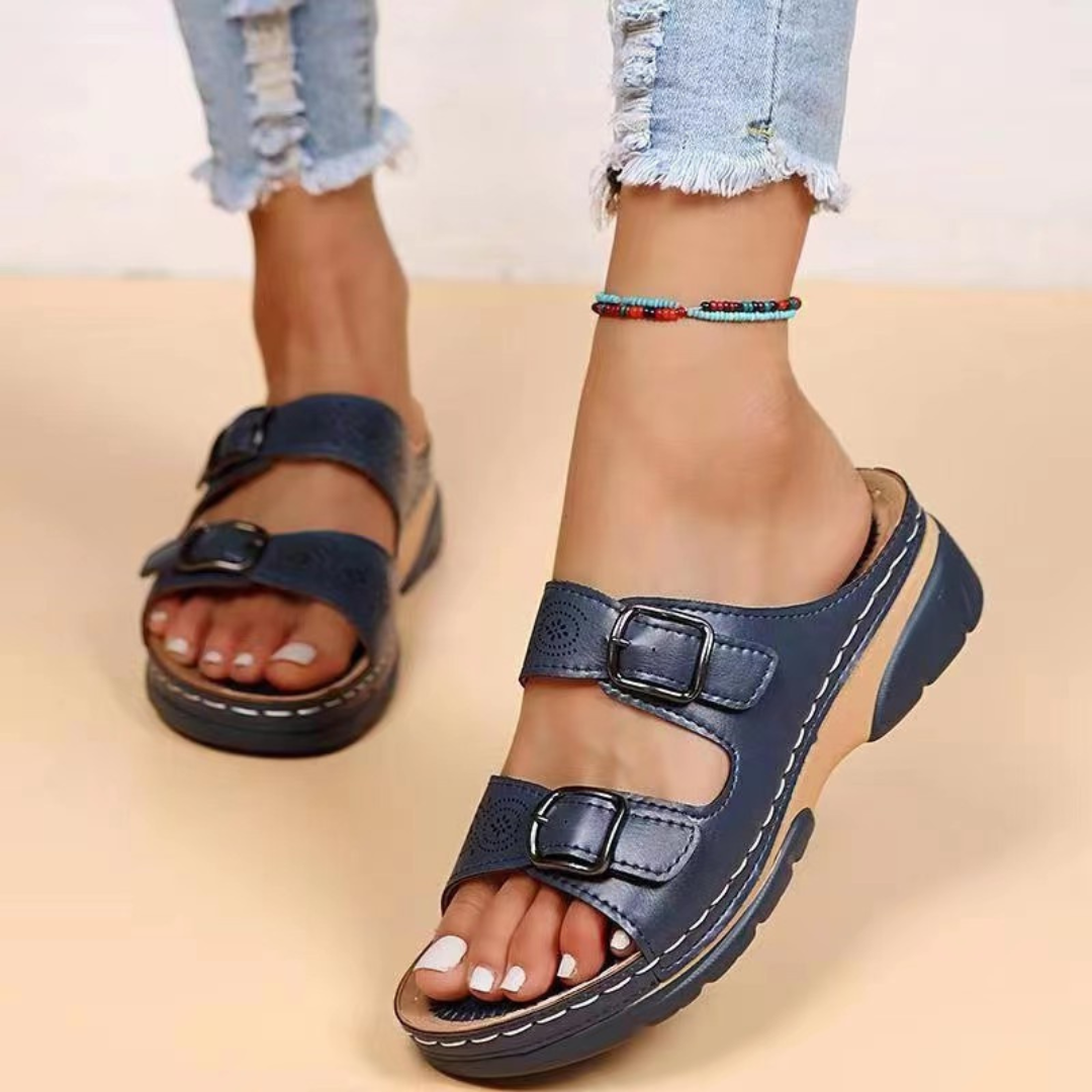 CMF Orthopedic Women Sandals Thick Sole Leather Comfort Summer