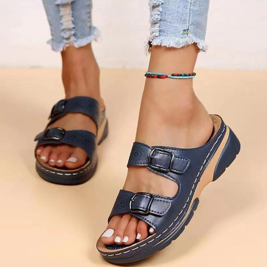 CMF Orthopedic Women Sandals Thick Sole Leather Comfort Summer