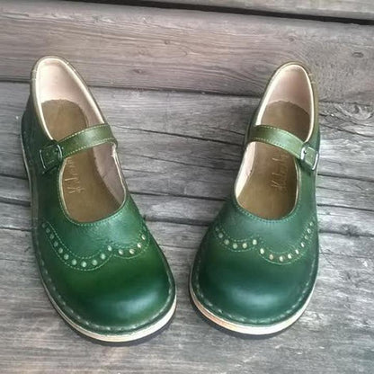Cutout Low Heel Oxford Shoes Women Daily Loafers