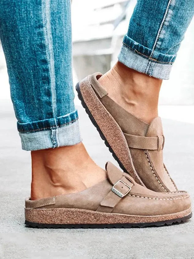 🔥 Last Day Promotion 60% OFF - WOMEN SOFT SOLE CASUAL COMFY LEATHER SLIP ON SANDALS