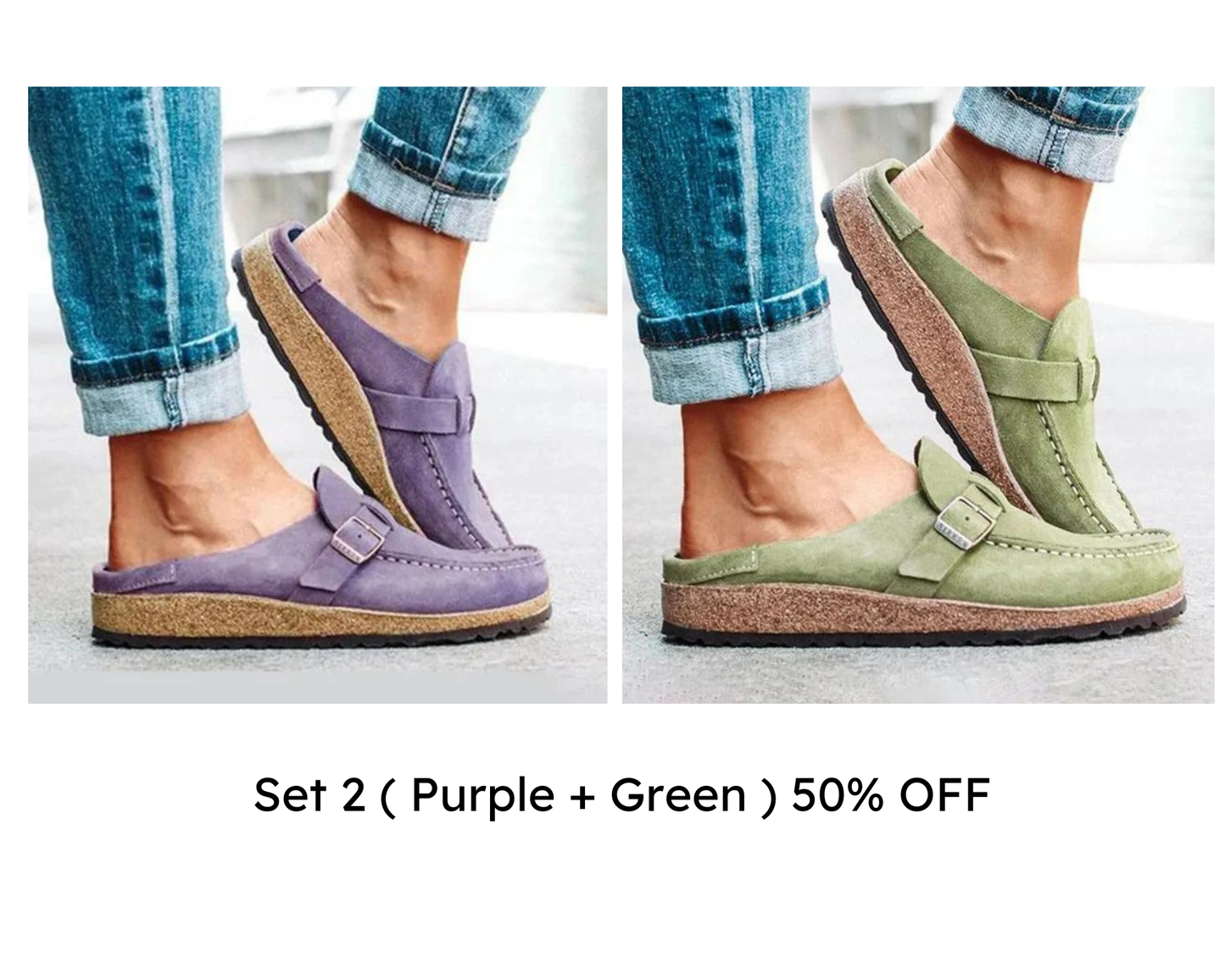 🔥 Last Day Promotion 60% OFF - WOMEN SOFT SOLE CASUAL COMFY LEATHER SLIP ON SANDALS
