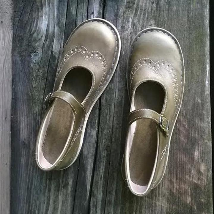 Cutout Low Heel Oxford Shoes Women Daily Loafers