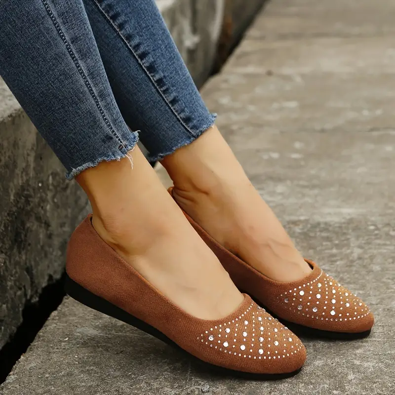 🔥Last Day 60% OFF -Women's Rhinestone Flat Shoes-Buy 2 Free Shipping