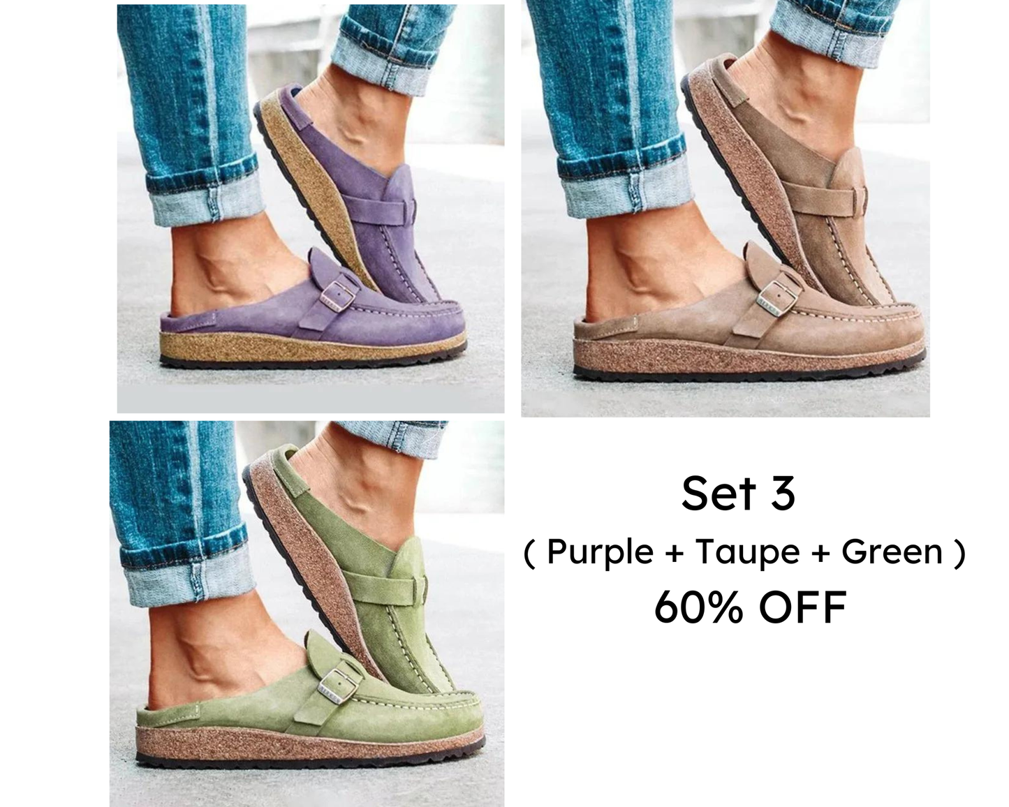 🔥 Last Day Promotion 60% OFF - WOMEN SOFT SOLE CASUAL COMFY LEATHER SLIP ON SANDALS