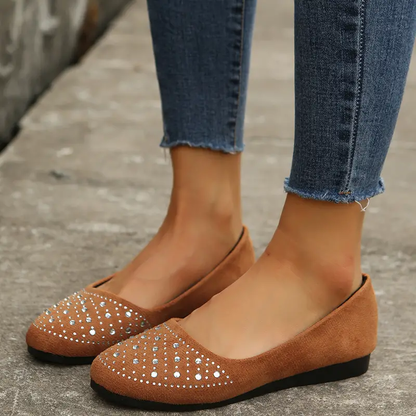 🔥Last Day 60% OFF -Women's Rhinestone Flat Shoes-Buy 2 Free Shipping