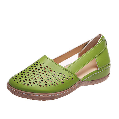 Women’s Breathable Cutout Comfort Shoes – Lightweight Slingback Walking Flats