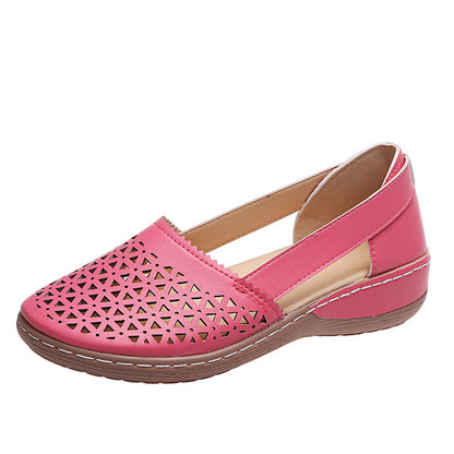 Women’s Breathable Cutout Comfort Shoes – Lightweight Slingback Walking Flats