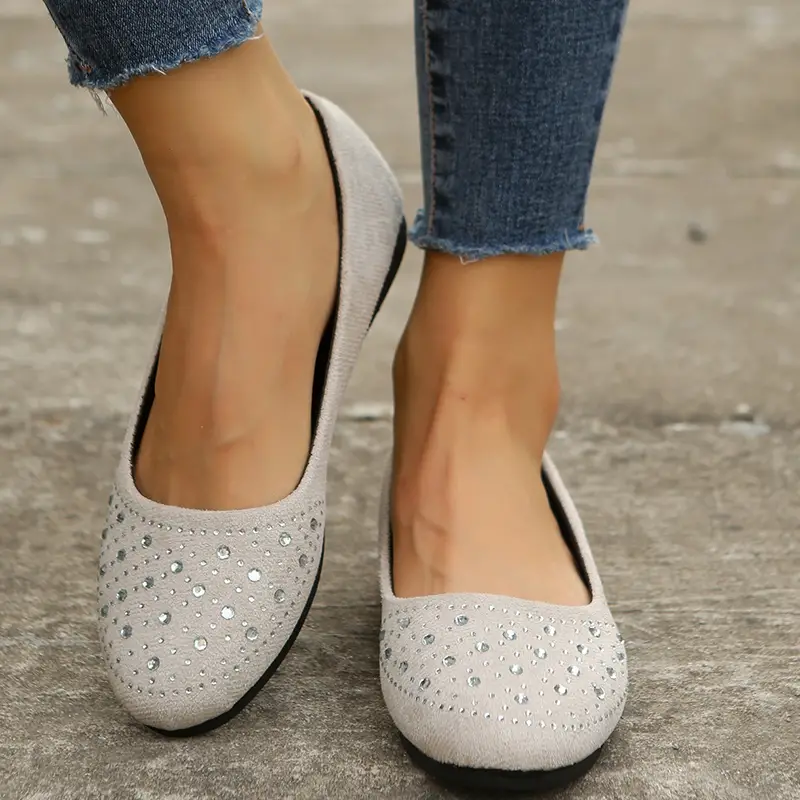 🔥Last Day 60% OFF -Women's Rhinestone Flat Shoes-Buy 2 Free Shipping