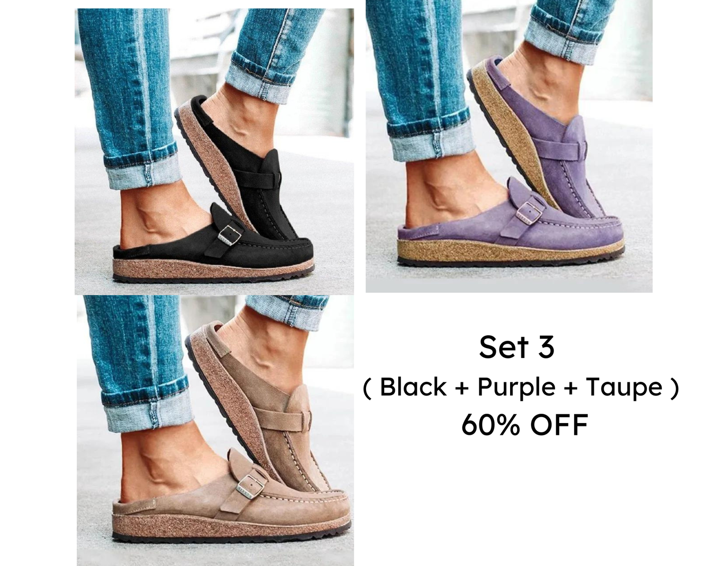 🔥 Last Day Promotion 60% OFF - WOMEN SOFT SOLE CASUAL COMFY LEATHER SLIP ON SANDALS