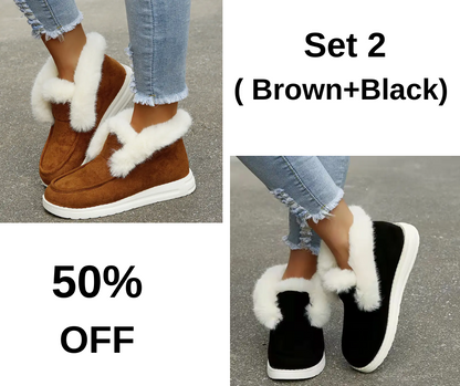 🔥Last Day 60% OFF🔥 Shoes Keep Warm This Winter: Women's Faux Fur Lined Boots