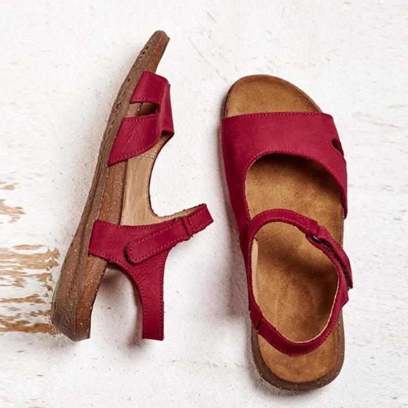 Comfy Magic Tape Sandals Soft Sole Flat Sandals