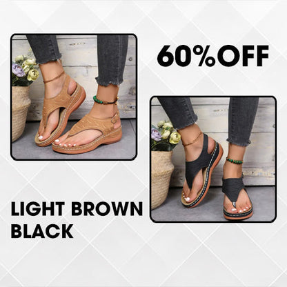 🔥Last Day Promotion 70% OFF🔥 Leather Orthopedic Arch Support Sandals Diabetic Walking Sandals