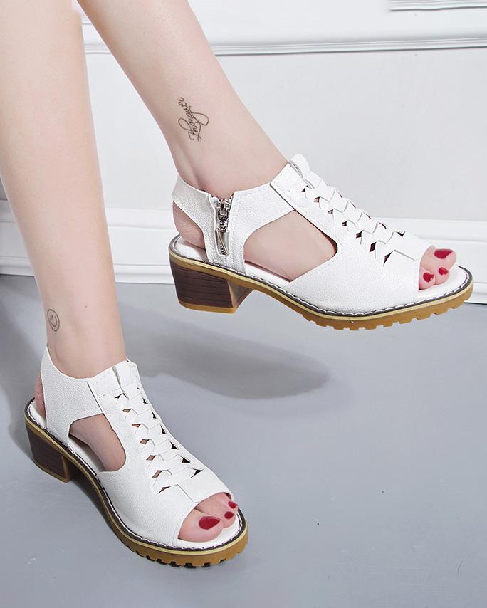 Melarey Roman Chunky Heeled Sandals