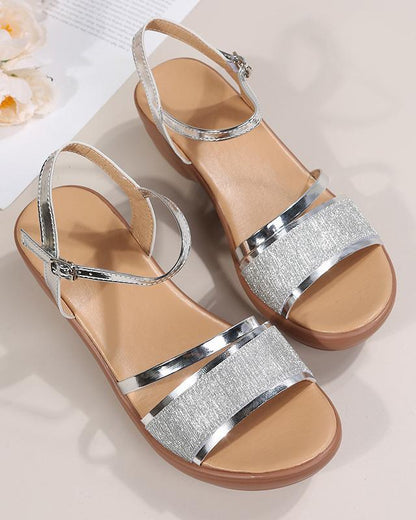 Melarey Fish Mouth Slope Heel Sandals