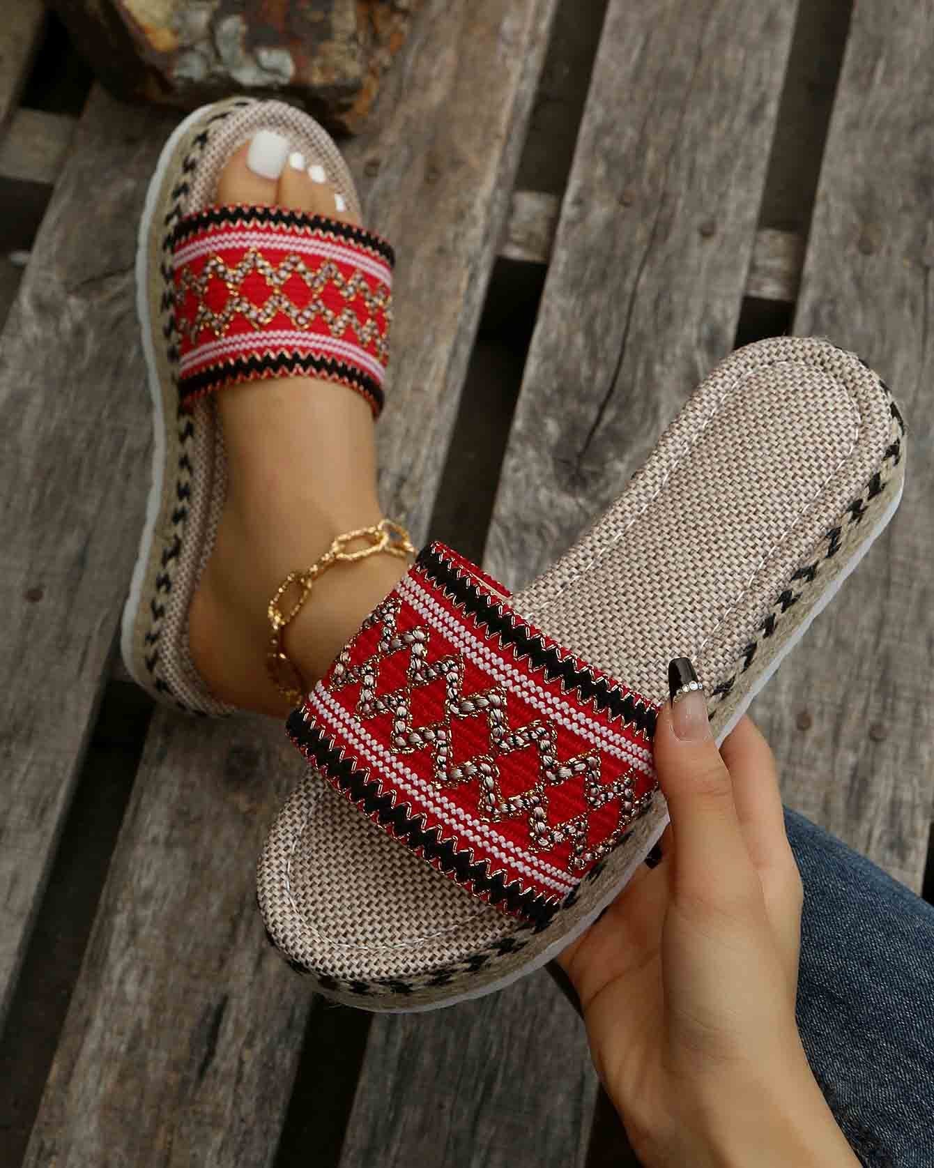 Melarey Hemp Rope Candy Sandals