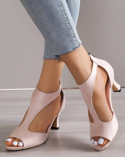 Melarey Fish Mouth Heeled Sandals